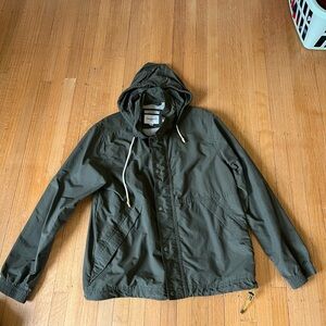 Goodfellow & Co Men's Green Hooded Windbreaker
